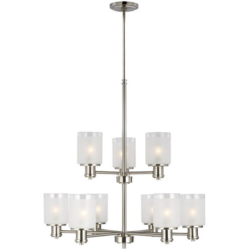 Norwood 9 Light 28 inch Brushed Nickel Chandelier Ceiling Light