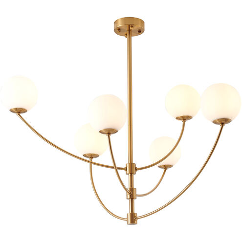 Canada 6 Light 37 inch Brass Chandelier Ceiling Light