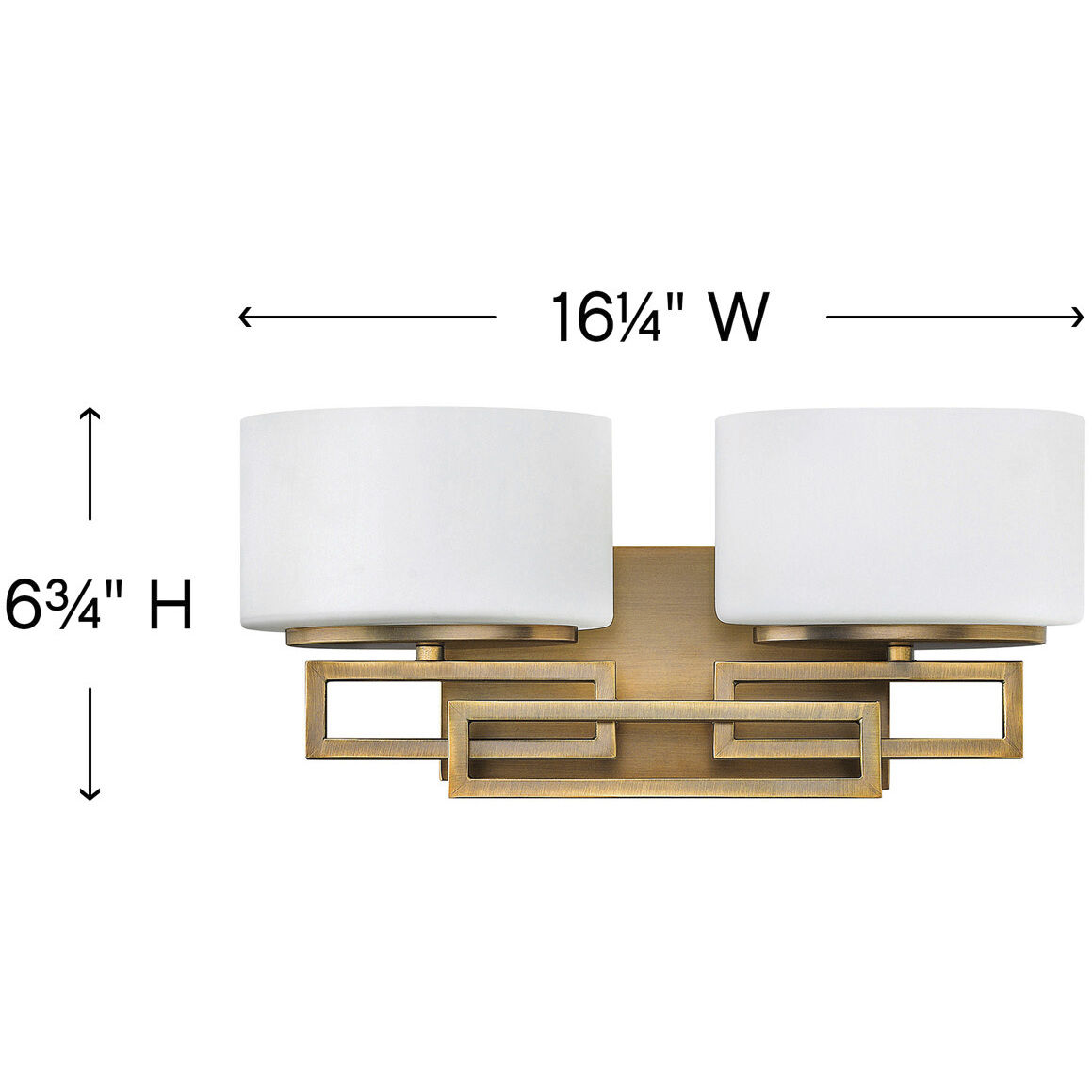 Lanza 2 Light 16 inch Brushed Bronze Vanity Light Wall Light