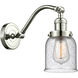 Franklin Restoration Small Bell 1 Light 5 inch Polished Nickel Sconce Wall Light in Seedy Glass, Franklin Restoration