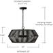 Kaiya 4 Light 22 inch Matte Black Pendant Ceiling Light