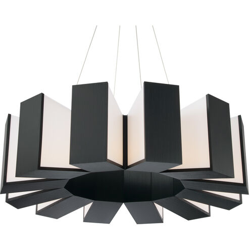 Chronos 12 Light 34 inch Black Pendant Ceiling Light in 34in.