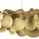 Lavengro LED 32 inch Contemporary Gold Leaf Chandelier Ceiling Light