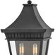 Heritage Chapel Hill 2 Light 15.5 inch Museum Black Outdoor Wall Mount