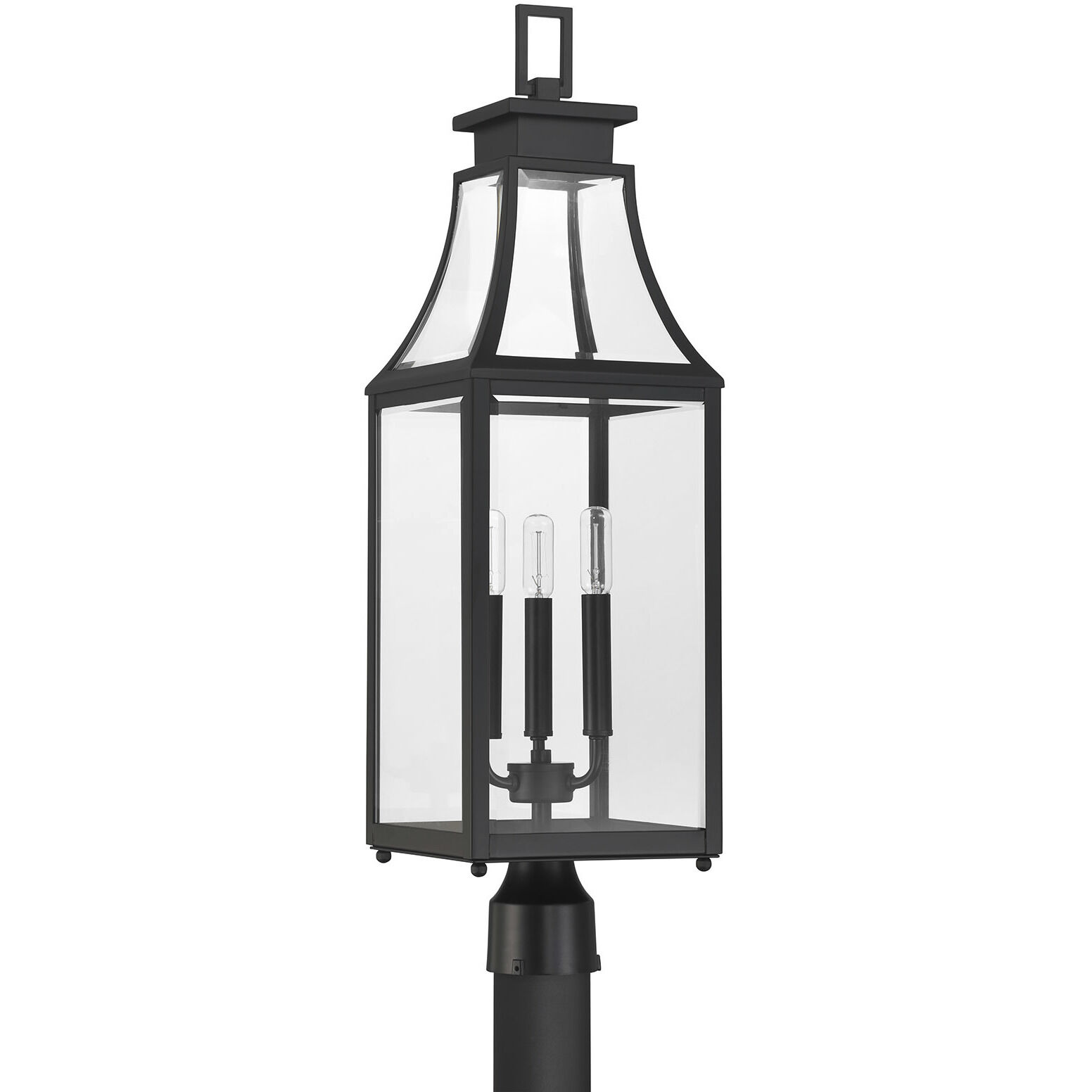 Emery 3 Light 29.25 inch Matte Black Outdoor Post Lantern