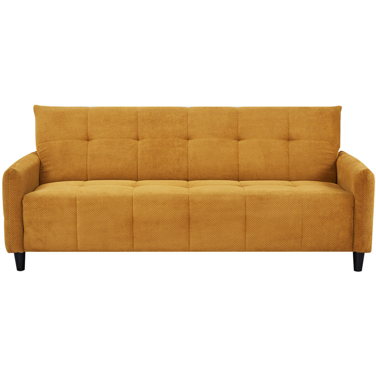 Large Biscuit Tufted Mustard Sofa