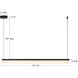 Nio 45.25 inch Black Linear Pendant Ceiling Light