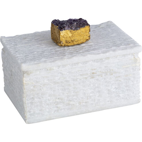 Amethyst 6 X 4 inch Light Grey Box