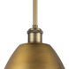 Ballston Dome 1 Light 9 inch Brushed Brass Pendant Ceiling Light