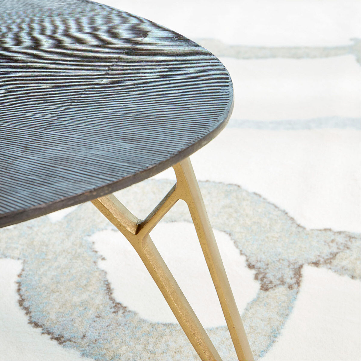 Quartette 57 X 34 inch Bronze And Brass Coffee Table