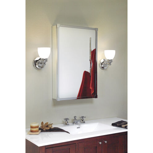 Spencer 2 Light 14.75 inch Chrome with Opal Vanity Light Wall Light