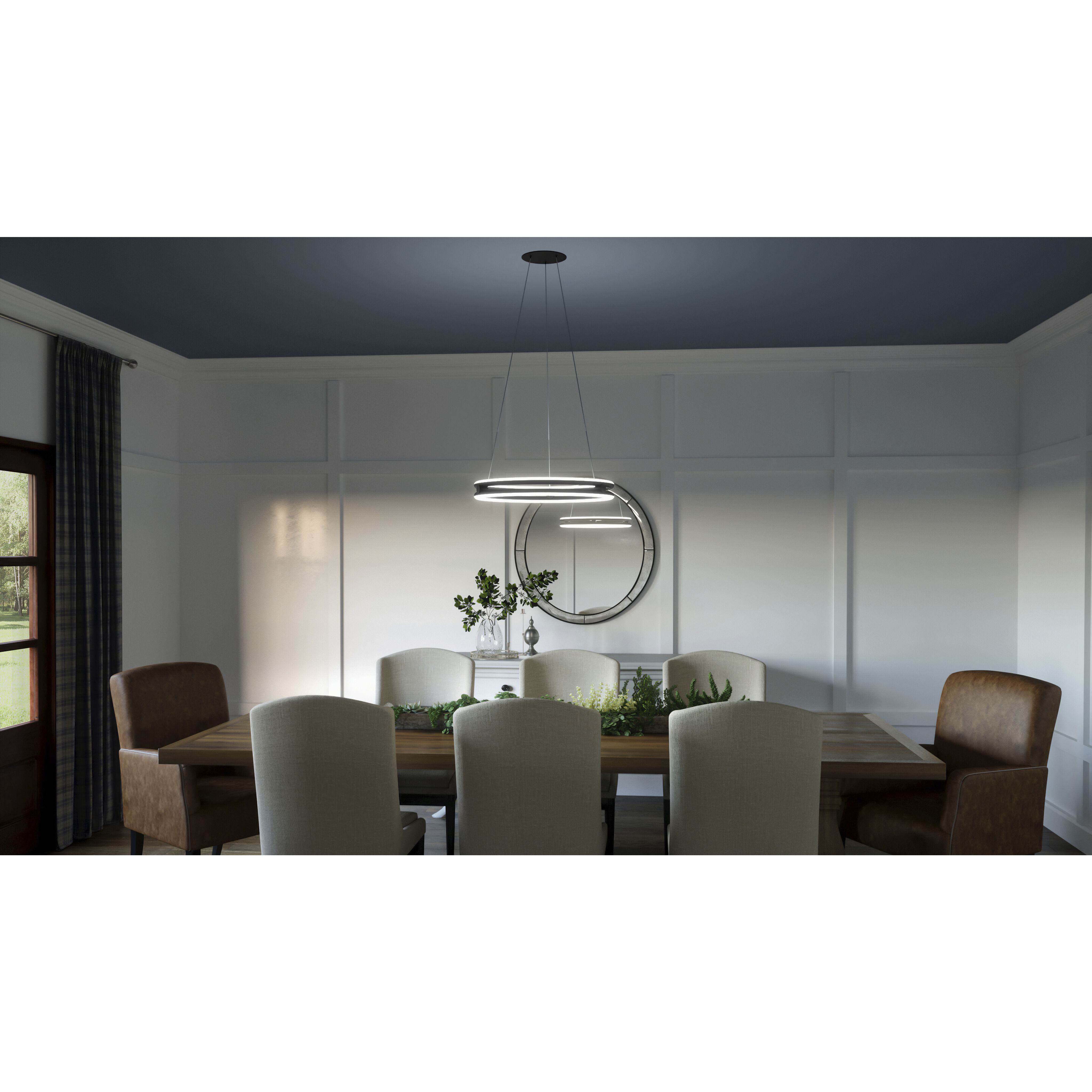 Graves LED 20 inch Matte Black Pendant Ceiling Light