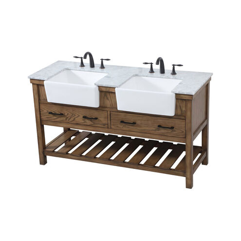 Clement 60 X 22 X 34 inch Driftwood Bathroom Vanity Cabinet