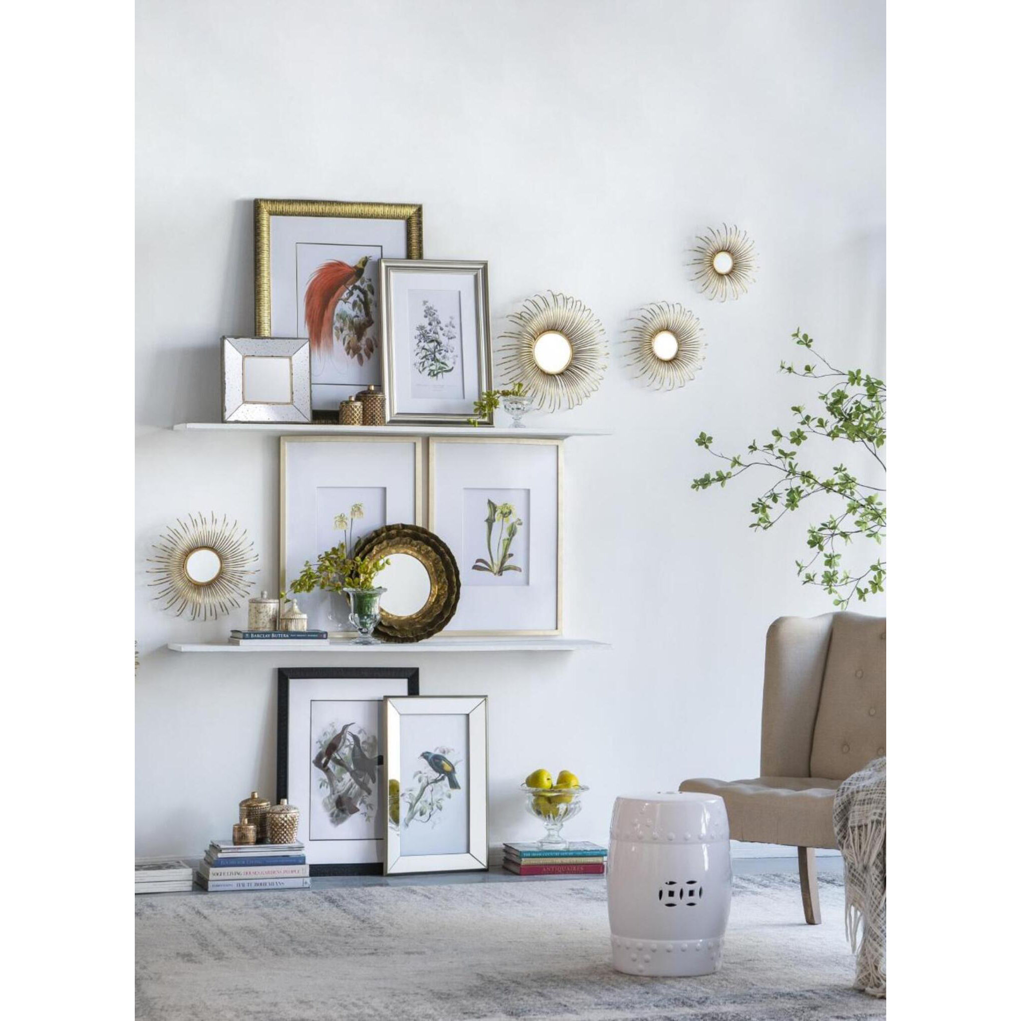 Botanical Multi Color Wall Art, Set of 4