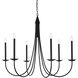 Cohen 6 Light 42 inch Black Chandelier Ceiling Light