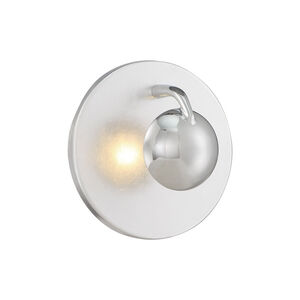 Aurora 3 Light Silver and Chrome Wall Sconce Wall Light