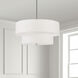 Everly 4 Light 20 inch Satin Chrome with White Pendant Ceiling Light
