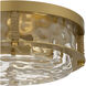 Baltic 3 Light 15.75 inch Brushed Gold Flush Mount Ceiling Light