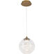 Bistro LED 10 inch Aged Brass Pendant Ceiling Light, dweLED