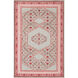 Zahra 102 X 66 inch Mint, Pale Pink, Bright Red Rug