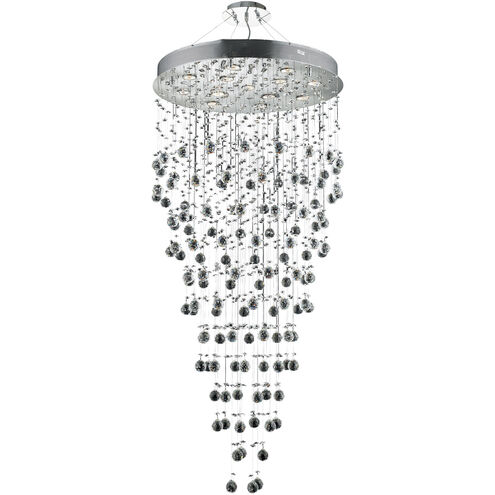 Galaxy 13 Light 28 inch Chrome Foyer Ceiling Light in GU10, Royal Cut