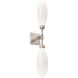 Fiori LED 4.5 inch Beige Silver Indoor Sconce Wall Light in Metallic Beige Silver, Double
