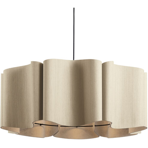 Paulina 1 Light 31.5 inch Black Pendant Ceiling Light in 32 in, Terracotta, Acoustic WEP Collection
