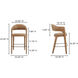 Martens 42.9 inch Brown Bar Stool