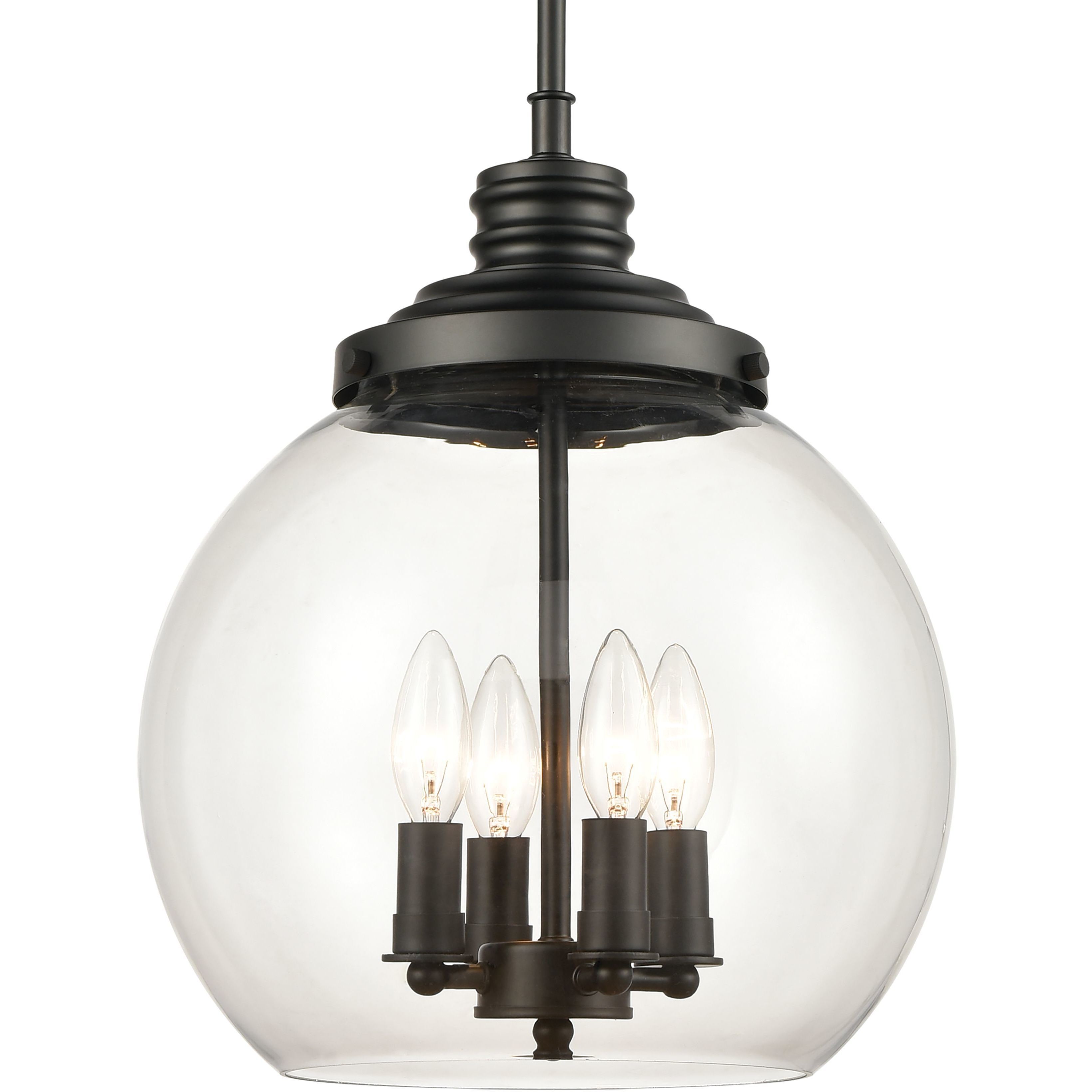 Chandra Pendant Ceiling Light in Matte Black