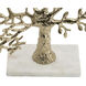 Anita Gold Finished Aluminum with White Marble Base Décor