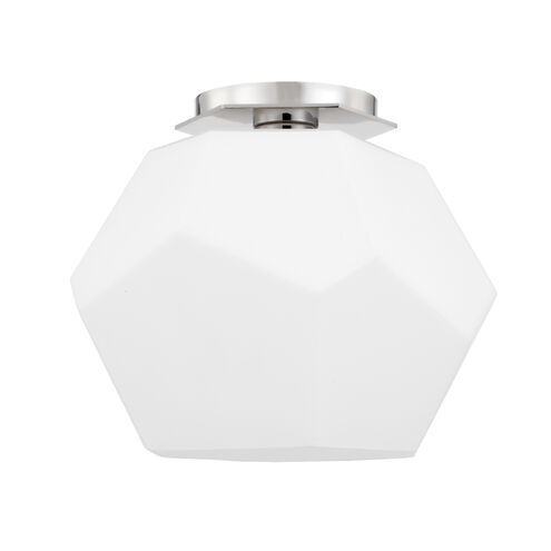 Tring 1 Light 10 inch Polished Nickel Flush Mount Ceiling Light