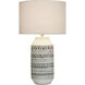 Cameron 30 inch 100.00 watt White and Gray Table Lamp Portable Light