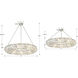 Palla 8 Light 32 inch Antique Silver Semi Flush Ceiling Light