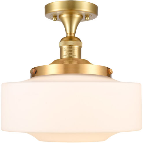 Franklin Restoration Bridgeton 1 Light 16 inch Antique Brass Semi-Flush Mount Ceiling Light