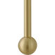 Prim 1 Light 5.25 inch Lacquered Brass Sconce Wall Light