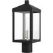 Nyack 1 Light 15.25 inch Black with Brushed Nickel Cluster Outdoor Post Top Lantern