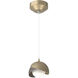 Brooklyn 1 Light 6 inch Soft Gold and Dark Smoke Mini Pendant Ceiling Light in Soft Gold/Dark Smoke