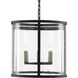Argand 8 Light 44 inch Antique Black Chandelier Ceiling Light