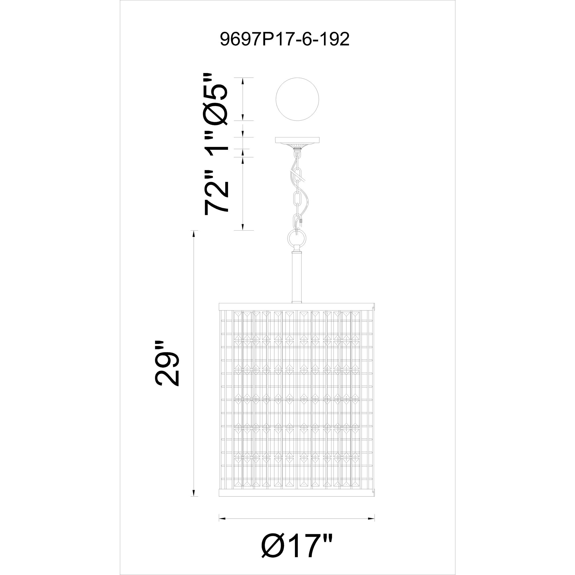 Meghna 6 Light 17 inch Brown Up Chandelier Ceiling Light