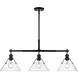 Yep Orwell Island Light Ceiling Light in Matte Black, Clear Glass