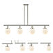 Ballston Beacon LED 48 inch Polished Nickel Island Light Ceiling Light in Matte White Glass