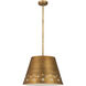 Katie 1 Light 18 inch Rubbed Brass Chandelier Ceiling Light