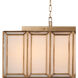 Daze 6 Light 39.5 inch White/Antique Brass Chandelier Ceiling Light