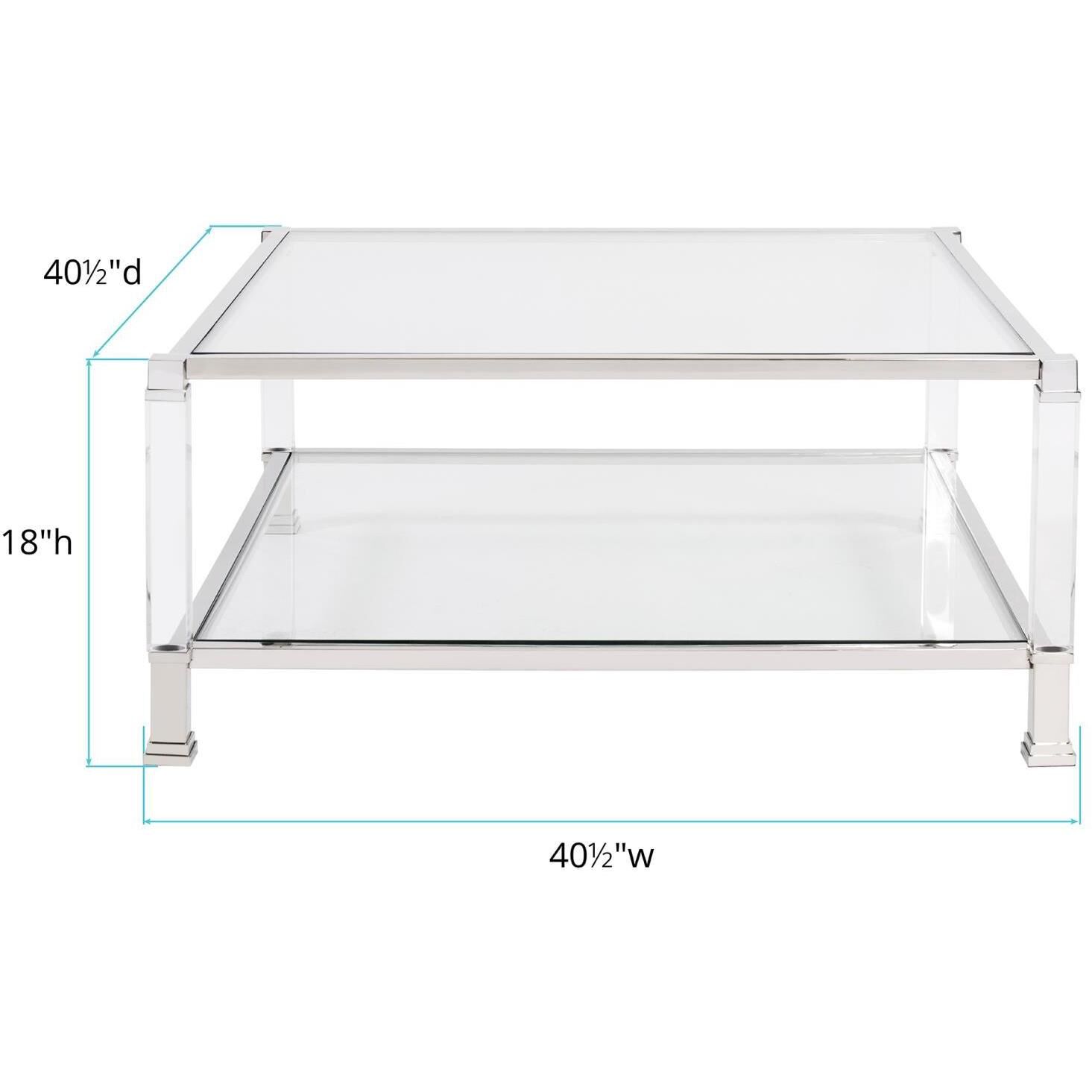 Clare 39 X 18 inch Silver Coffee Table