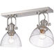 Yep Hines 2 Light 17.88 inch Pewter Semi-Flush Mount Ceiling Light in Seeded Glass, Damp