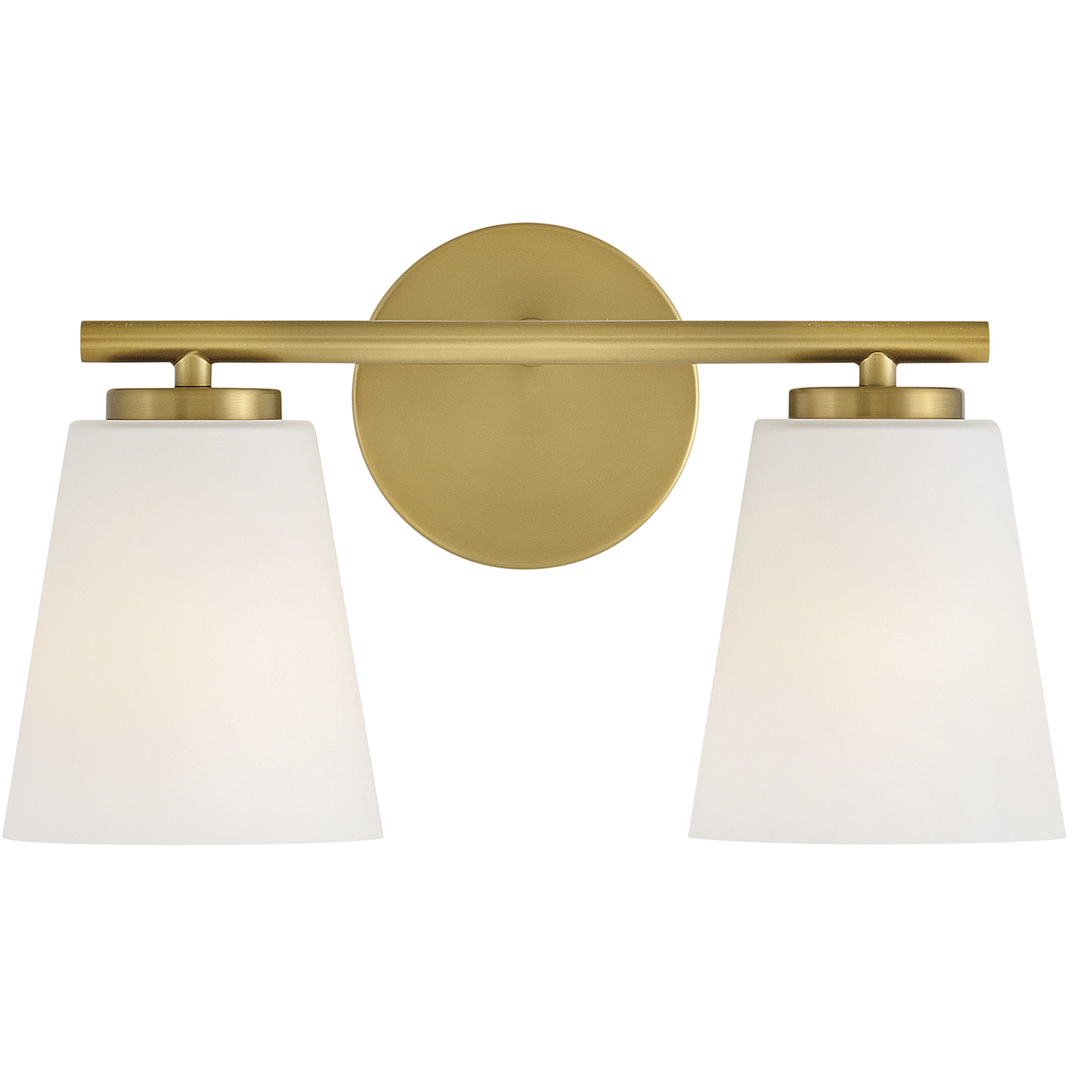 Bri 2 Light 15 inch Lacquered Brass Bath Light Wall Light