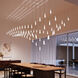 Suspenders LED 116.5 inch Satin White and Clear Chandelier Ceiling Light