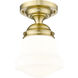 Vaughn 1 Light 10.5 inch Luxe Gold Flush Mount Ceiling Light