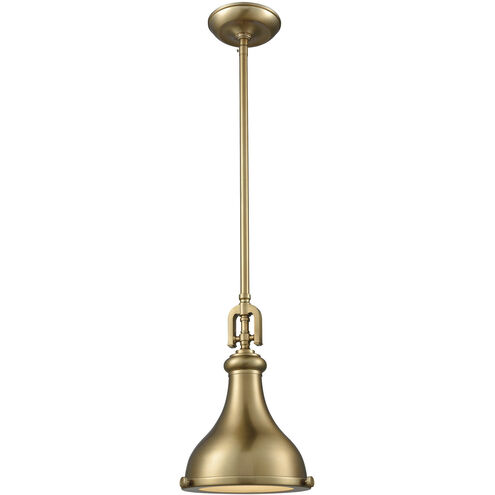 Rutherford 1 Light 9 inch Satin Brass Mini Pendant Ceiling Light