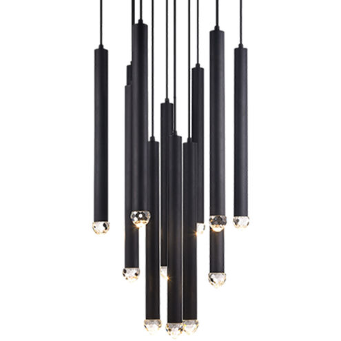 Reign LED 24 inch Matte Black Pendant Ceiling Light